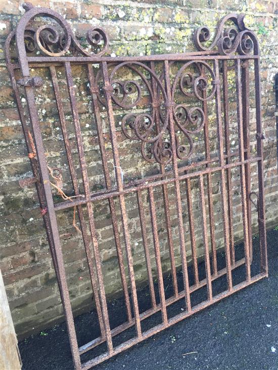 Pair wrought iron gates